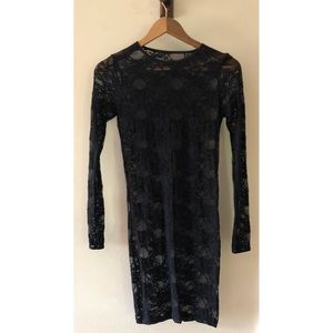 American Apparel Sheer Lace Stretch Dress